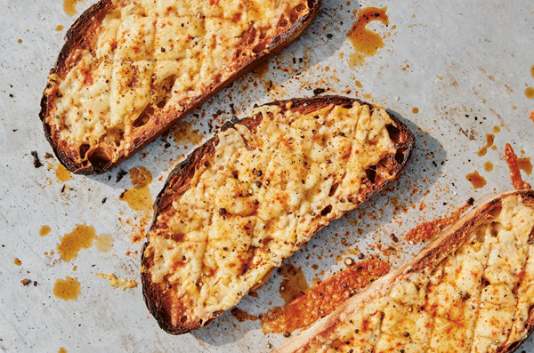 English tapas (aka easy Welsh rarebit or amazing cheese on toast)
