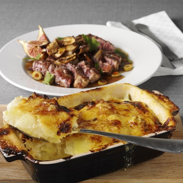  Entrecôte & potatoes au gratin with Västerbottensost