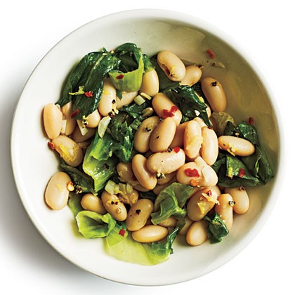 Escarole and bean saute