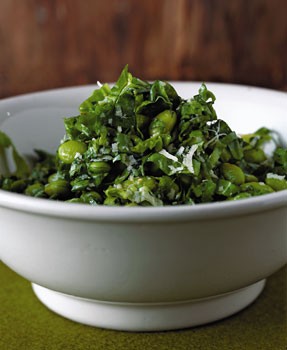 Escarole and edamame salad