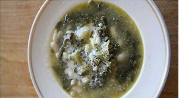 Escarole and white-bean soup