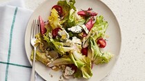 Escarole, beet, and cherry-tomato salad