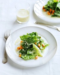 Escarole with pickled butternut squash