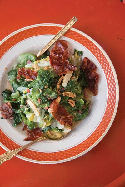 Escarole with prosciutto