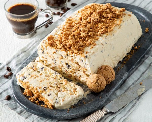 Espresso and amaretti semifreddo