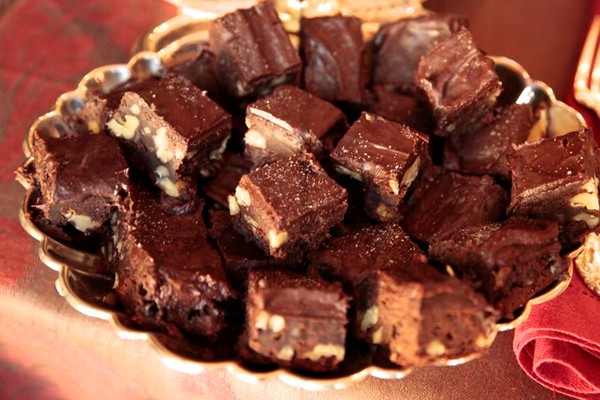 Espresso brownies with espresso ganache