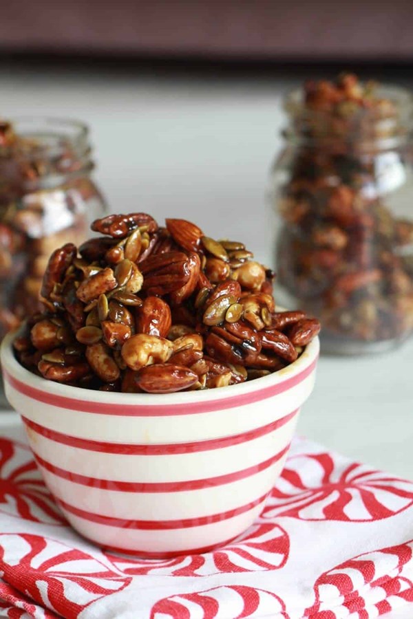 Espresso glazed nuts