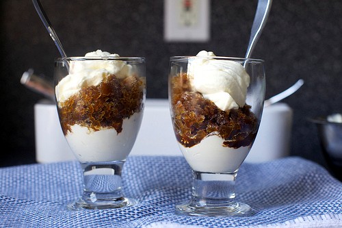 Espresso granita with whipped cream