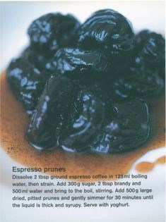 Espresso prunes