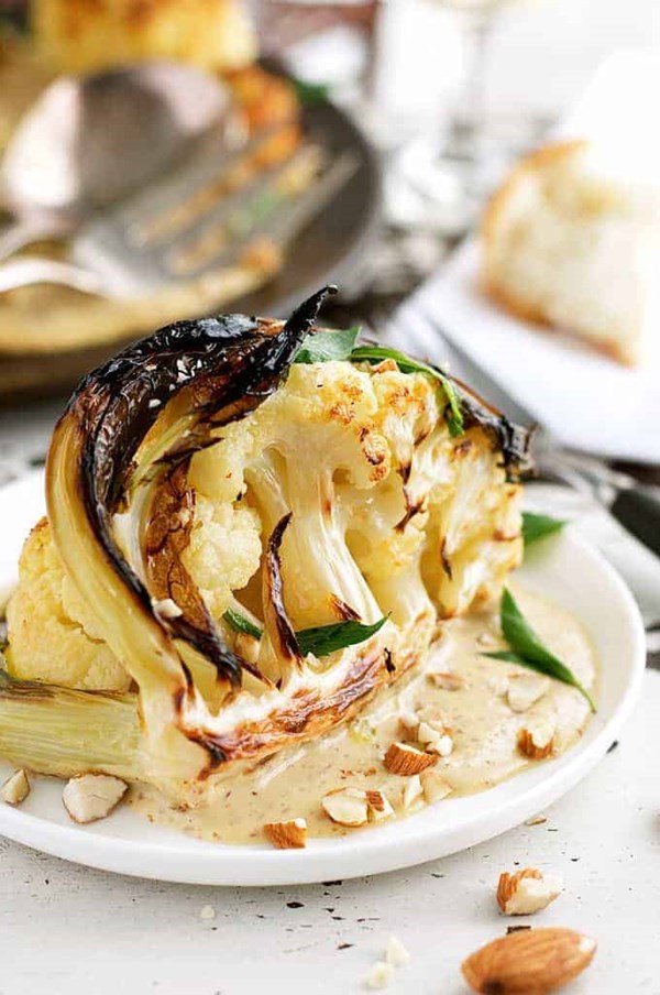 Ester's roasted cauliflower with almond sauce