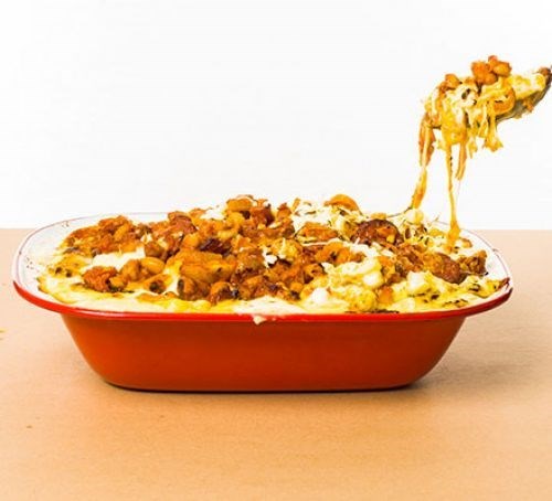 Esther's smoky bean & chorizo mac 'n' cheese
