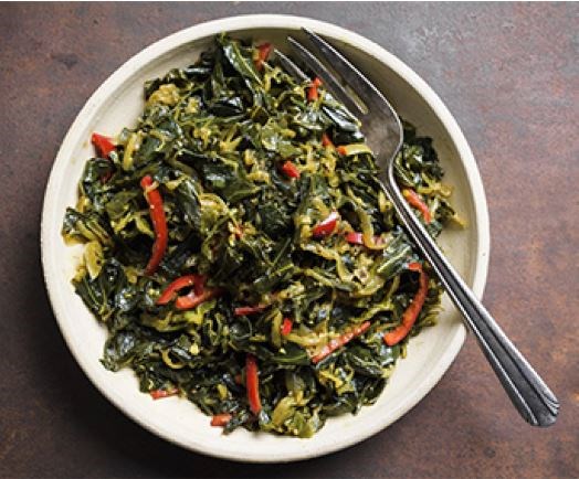 Ethiopian stewed collard greens (Gomen wat)