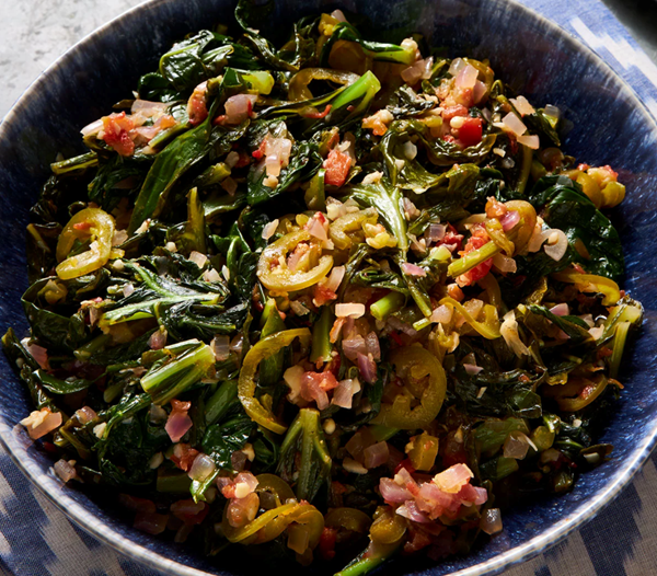 Ethiopian-style collard greens (Gomen)