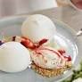 Eton mess Pavlovas with white chocolate and strawberries
