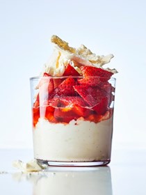 Eton mess with strawberries & whipped ricotta