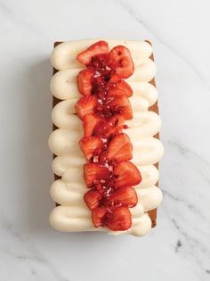 Evaporated milk & strawberry loaf