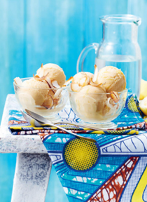 Evaporated milk and lime ice cream