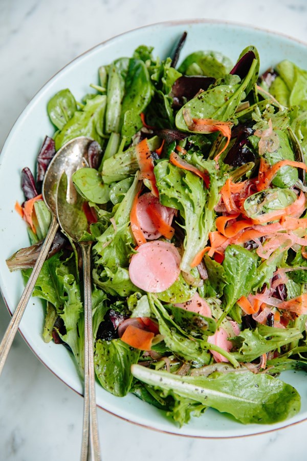 Eventide green salad with nori vinaigrette
