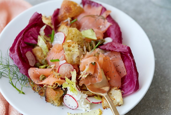 Everything bagel croutons