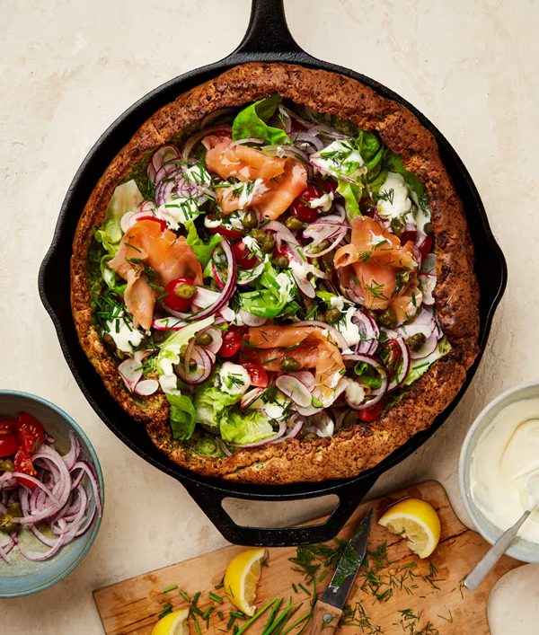 Everything bagel Dutch baby