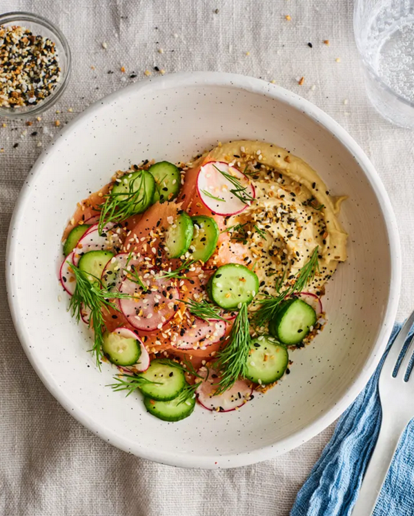 Everything bagel hummus bowl