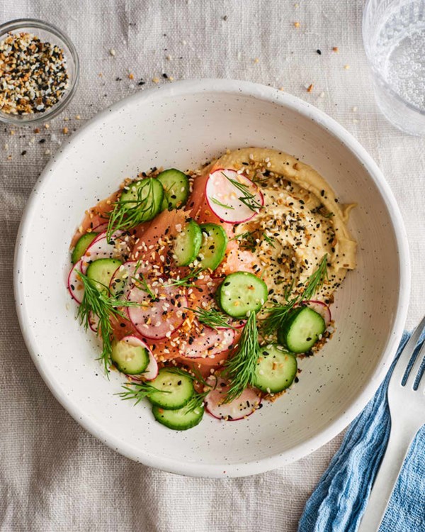Everything bagel hummus bowl