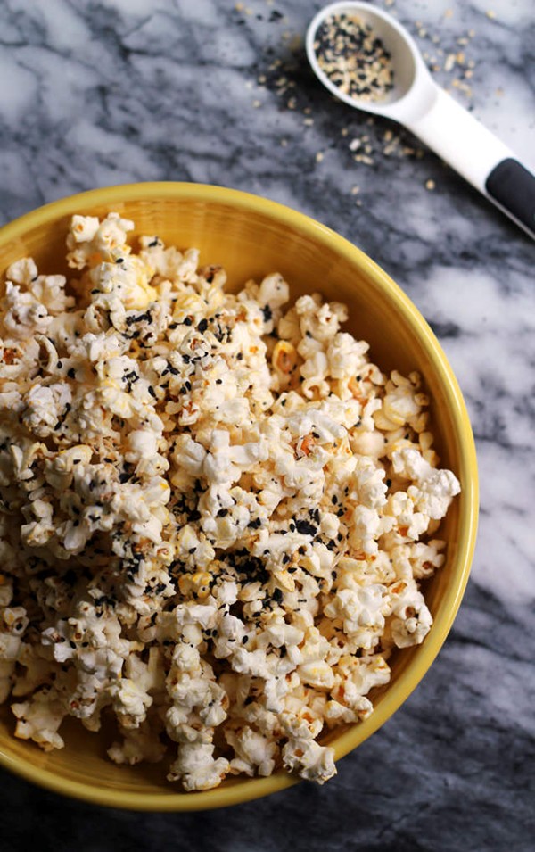 Everything bagel popcorn