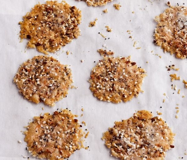 "Everything" Parmesan crisps
