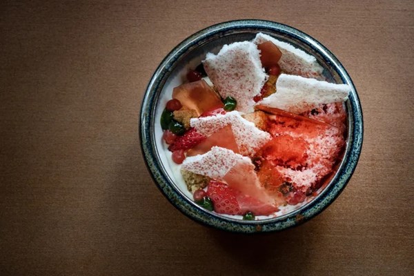 Everything strawberry and cheesecake