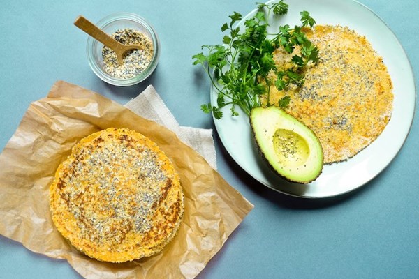 "Everything" sweet potato flatbreads