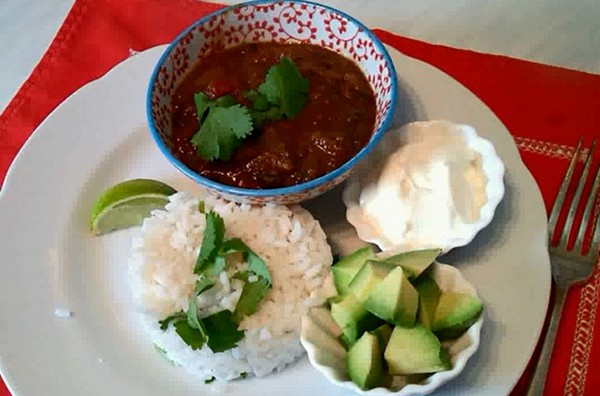 Excellent home made chilli con carne