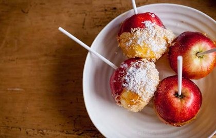 Exploding toffee apples