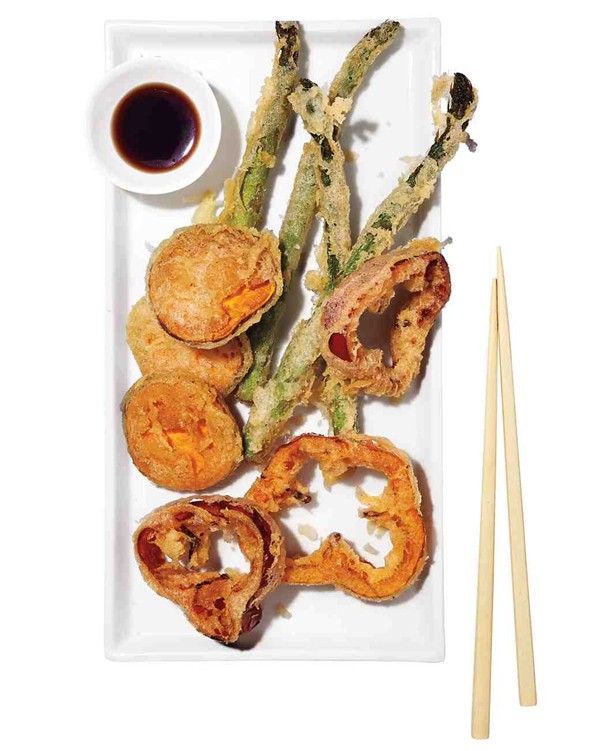 Extra-crisp vegetable tempura