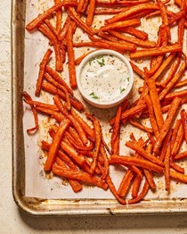 Extra-crispy carrot fries 