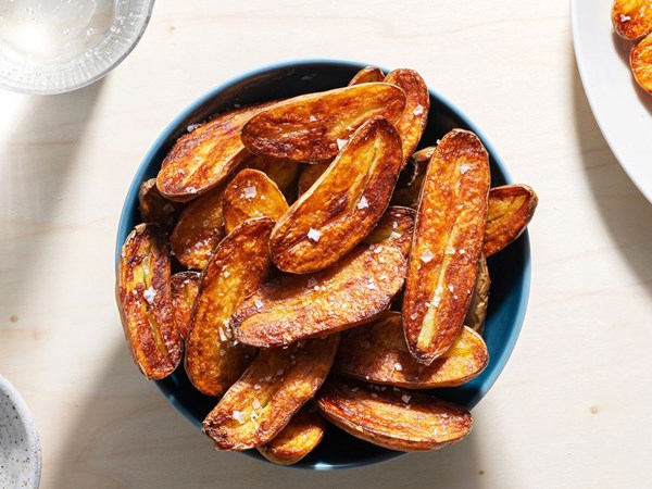 Extra crispy duck fat-fried fingerling potatoes