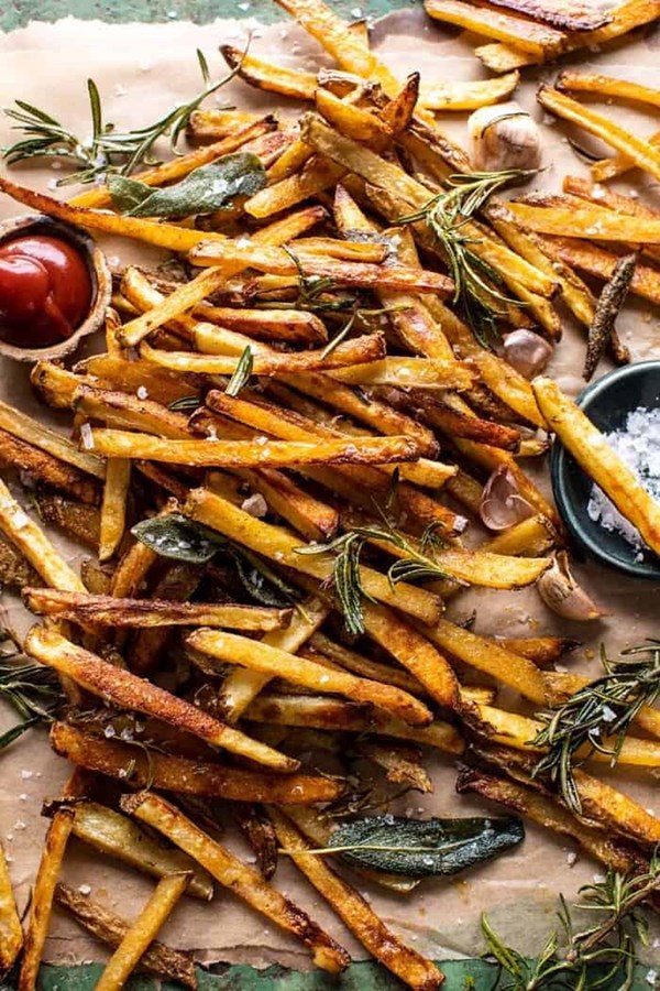 Extra crispy oven fried Tuscan fries