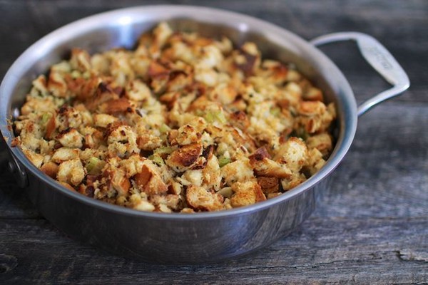 Extra-crispy skillet stuffing