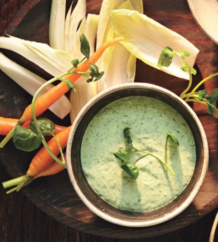 Extra-green green goddess dip