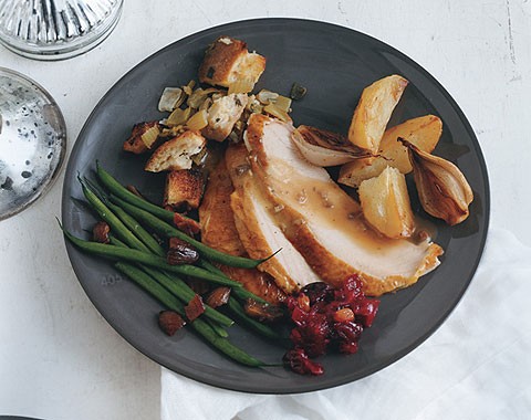 Extra-moist roast turkey with pan gravy
