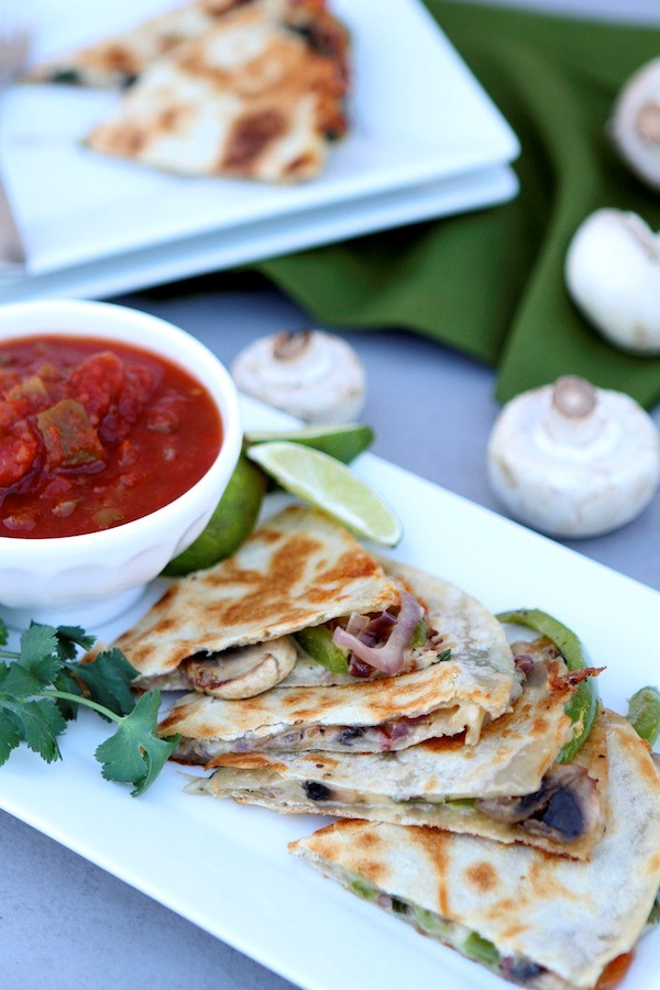 Fajita style quesadillas