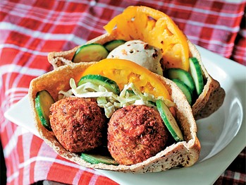 Falafel and tahini sauce