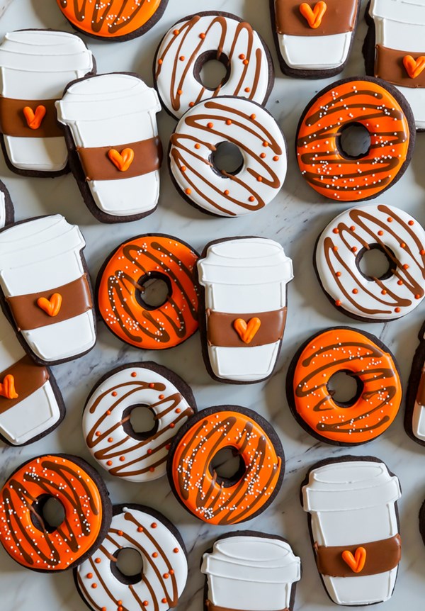 Fall lattes and donut cookies