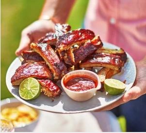 Fall-off-the-bone sticky barbecue ribs