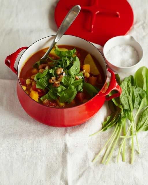 Fall stew with cinnamon, cumin, & chili