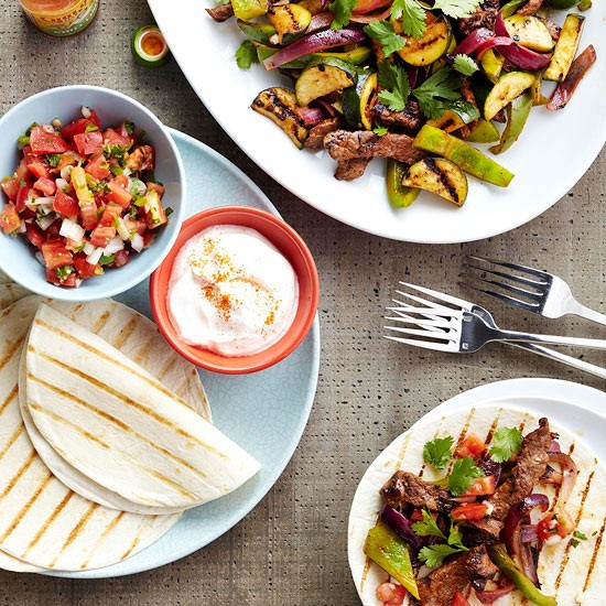 Fall vegetable fajitas
