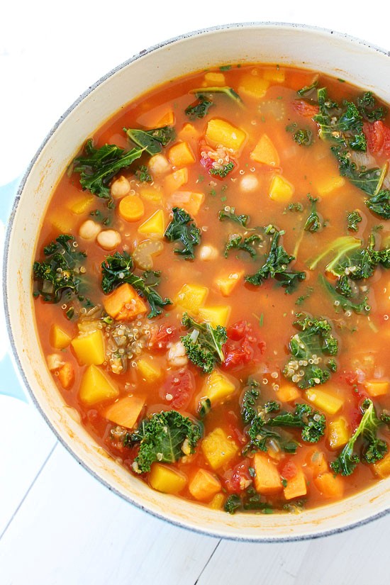 Fall vegetable quinoa soup