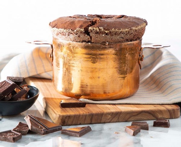 Fallen chocolate soufflé