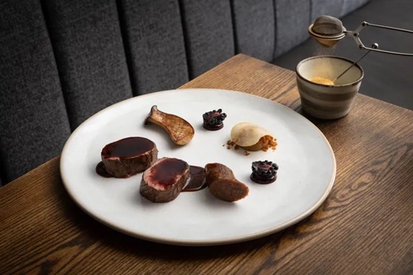 Fallow deer, celeriac, blackberry and thyme