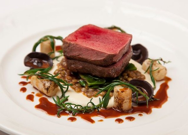 Fallow venison, salt-baked celeriac and chocolate tortellini