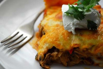 Fancy-pants King Ranch chicken casserole